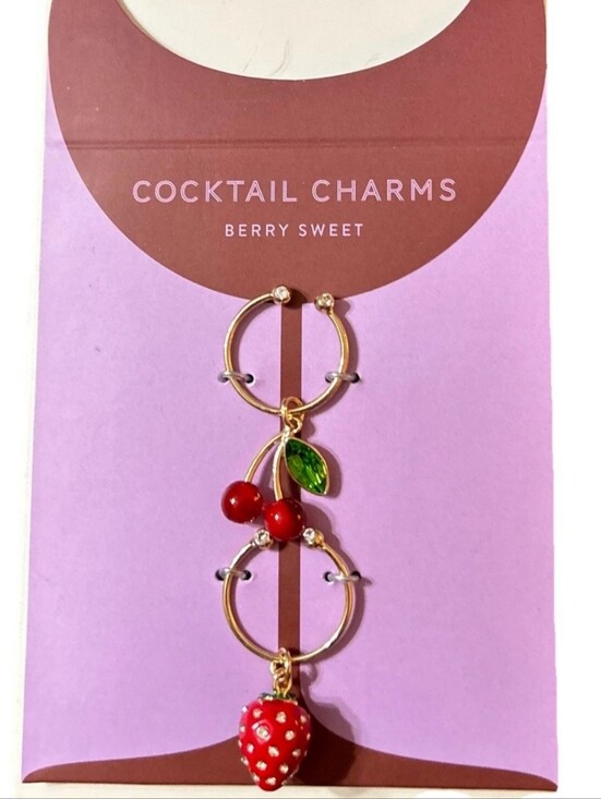 Anthropologie Other - Anhropologie Cocktail Charms - set of 2 - Berry Sweet